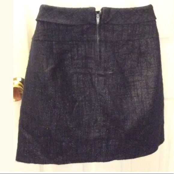 J. CREW Mica Mini Skirt Blue Metallic Mini Linen Blends Short Navy - Picture 7 of 10
